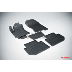 Car rubber floor mats black SEINTEX *STK* SUBARU TRIBECA (2005-2009)