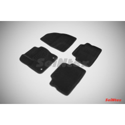 Alfombrillas textiles para coche negras 3D SEINTEX FORD C-MAX (2003-2010)