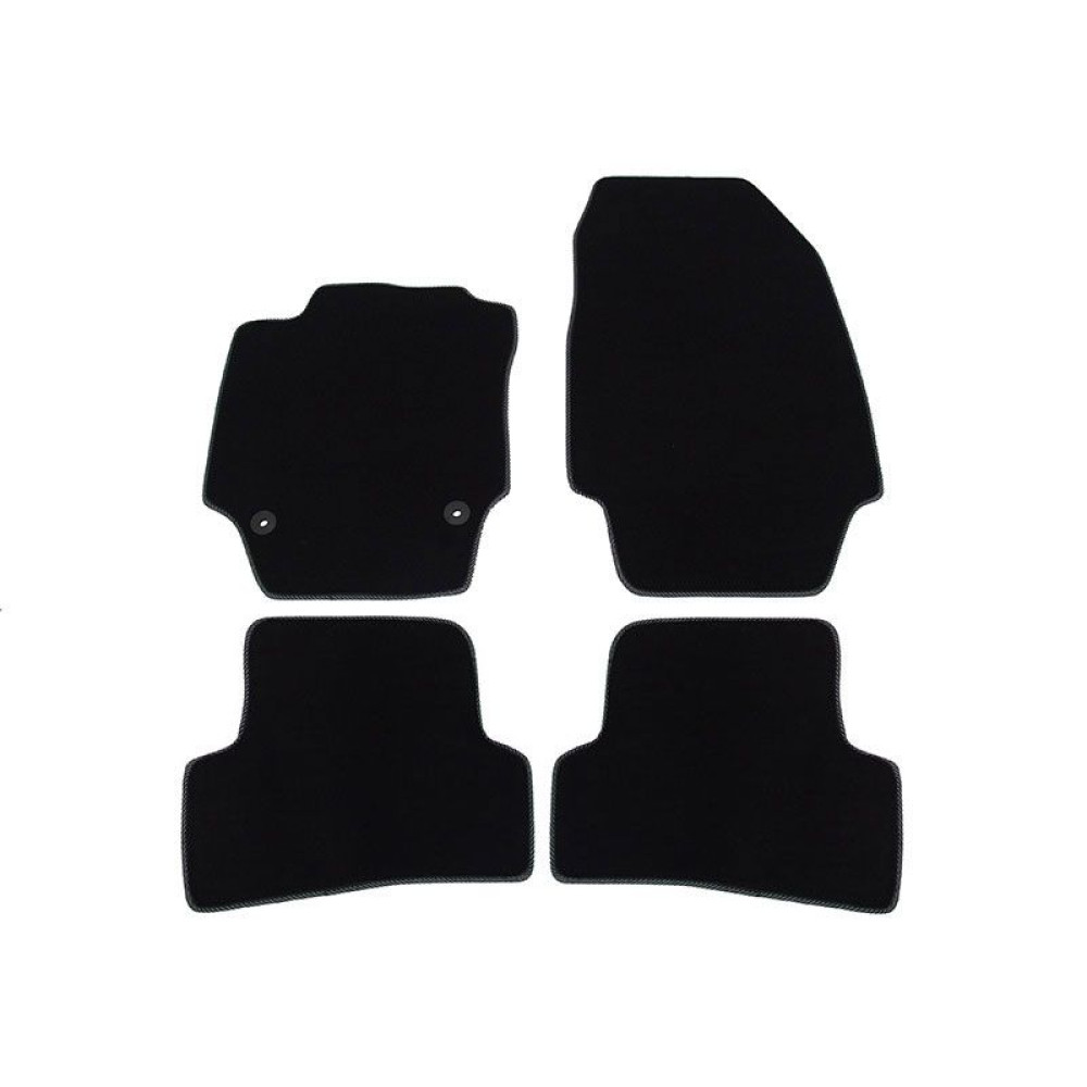 Car textile mats black RENAULT CAPTUR (2013-...) LUXUS