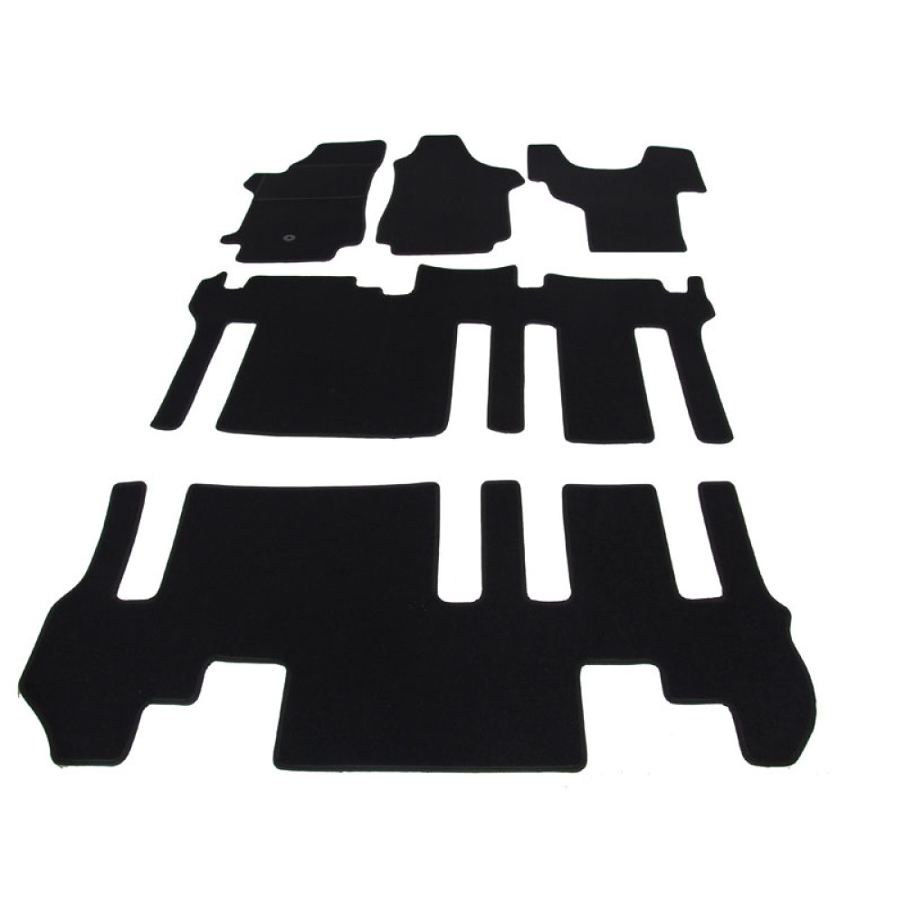 Car textile mats black HYUNDAI H1 (8s.) (2007-...) ELEGANT