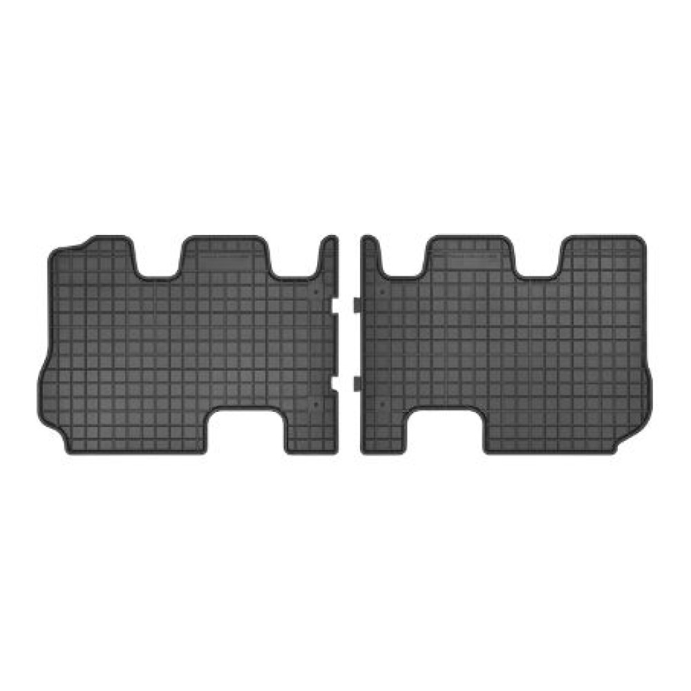 Car rubber floor mats black KIA SORENTO 3rd row (2015-...) NEGRO