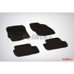 Alfombrillas textiles para coche negras 3D SEINTEX MITSUBISHI LANCER (2007-...)