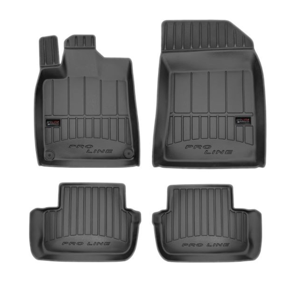 Car rubber floor mats black PEUGEOT 407 (2004-2011) 3D FROGUM