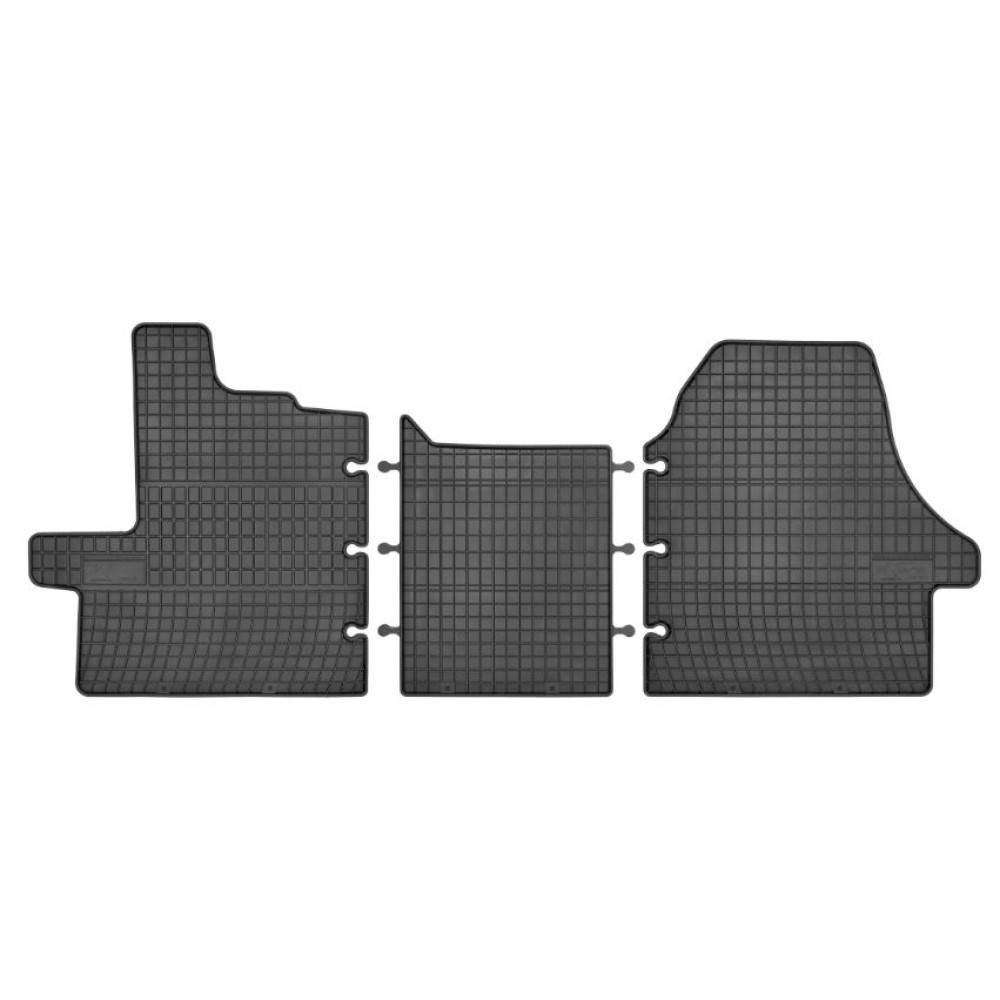 Car rubber floor mats black FIAT DUCATO (3s.) (2006-...) NEGRO