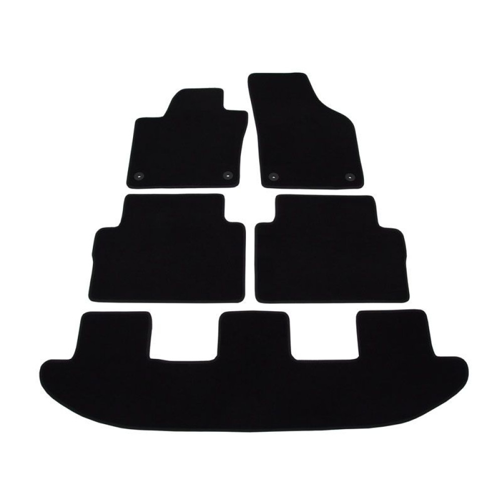 Car textile mats black SEAT ALHAMBRA II (7s.) (2010-...) LUXUS