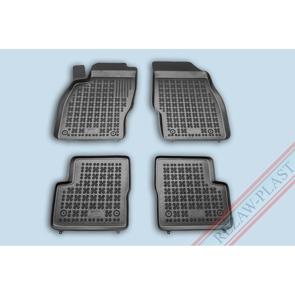 Car rubber floor mats black OPEL CORSA E (2015-...) 200504