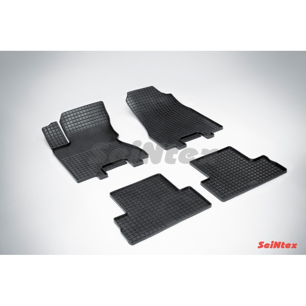 Car rubber floor mats black SEINTEX *STK* NISSAN X-TRAIL II (2007-2014)
