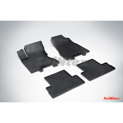 Car rubber floor mats black SEINTEX *STK* NISSAN X-TRAIL II (2007-2014)