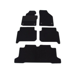Car textile mats black VW TOURAN (7s.)(2003-2010) ECONOMIC