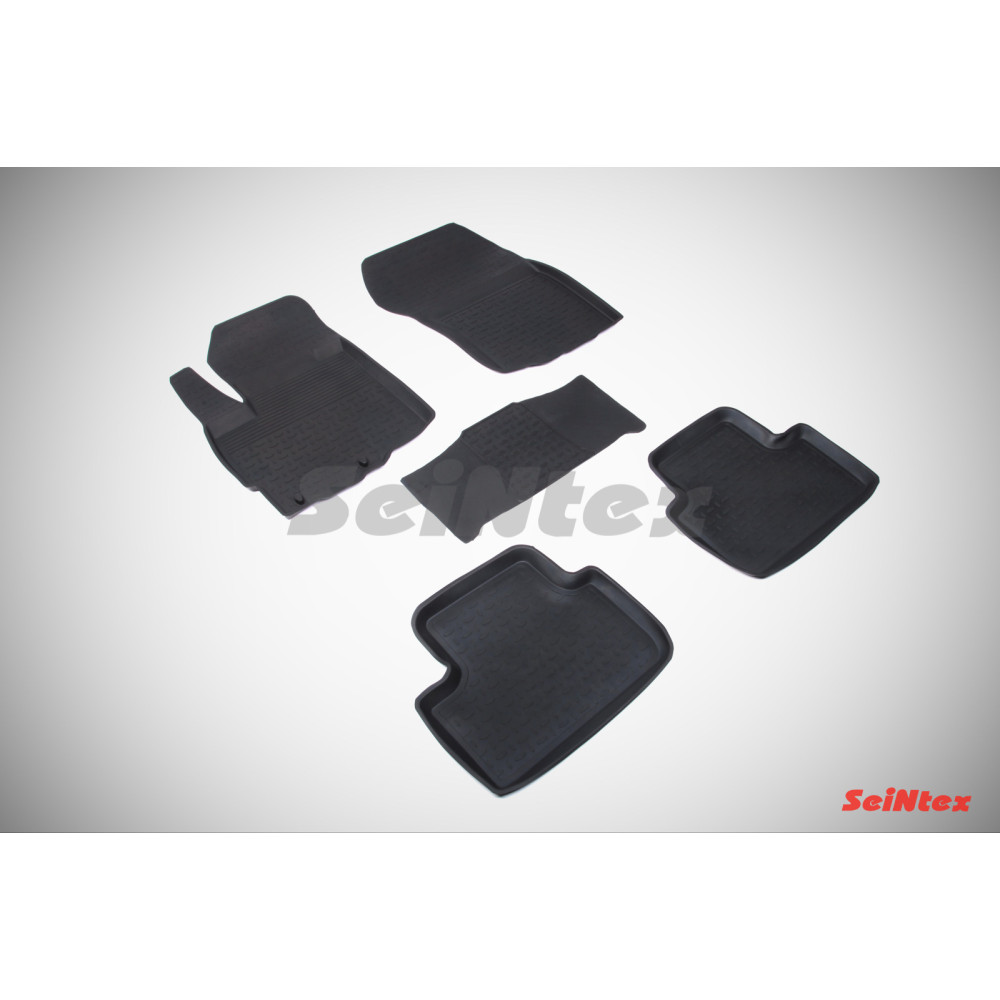 Car rubber floor mats SEINTEX *BORT* MITSUBISHI ASX (2010-...)