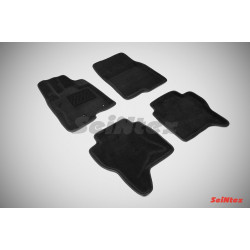 Alfombrillas textiles para coche negras 3D SEINTEX MITSUBISHI PAJERO (2006-...)