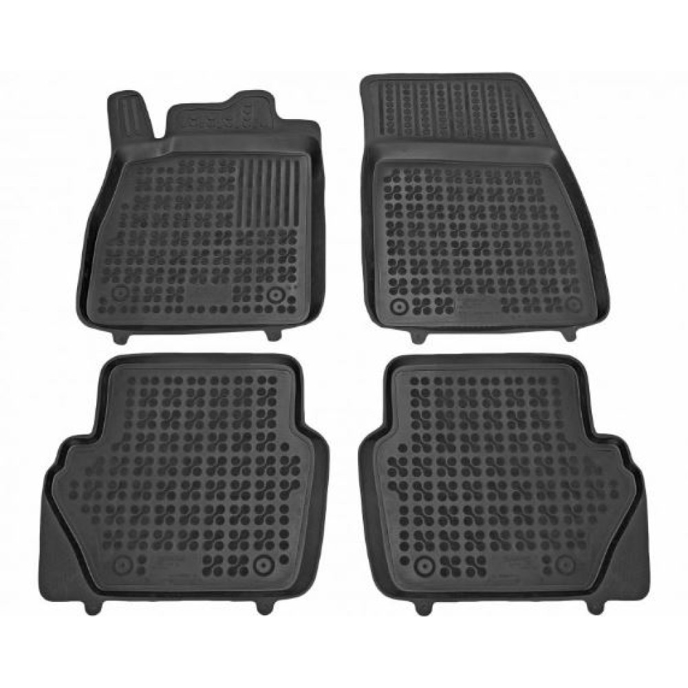 Car rubber floor mats black FORD FIESTA (2017-...) 200627