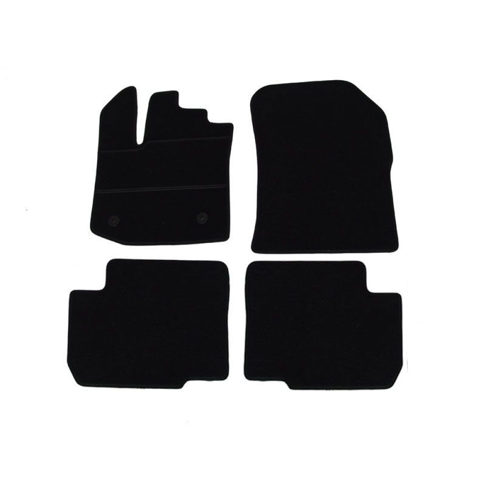 Car textile mats black DACIA LODGY (5s.) (2012-...) ECONOMIC