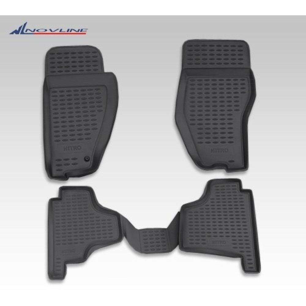 Car rubber floor mats black NOVLINE DODGE NITRO (2007-....)