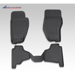 Car rubber floor mats black NOVLINE DODGE NITRO (2007-....)