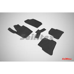 Car rubber floor mats black SEINTEX *STK* SEAT IBIZA (2008-...)