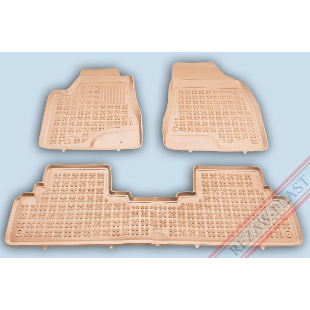 Car rubber floor mats beige LEXUS RX (2009-2012) 202402B