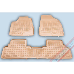 Car rubber floor mats beige LEXUS RX (2009-2012) 202402B