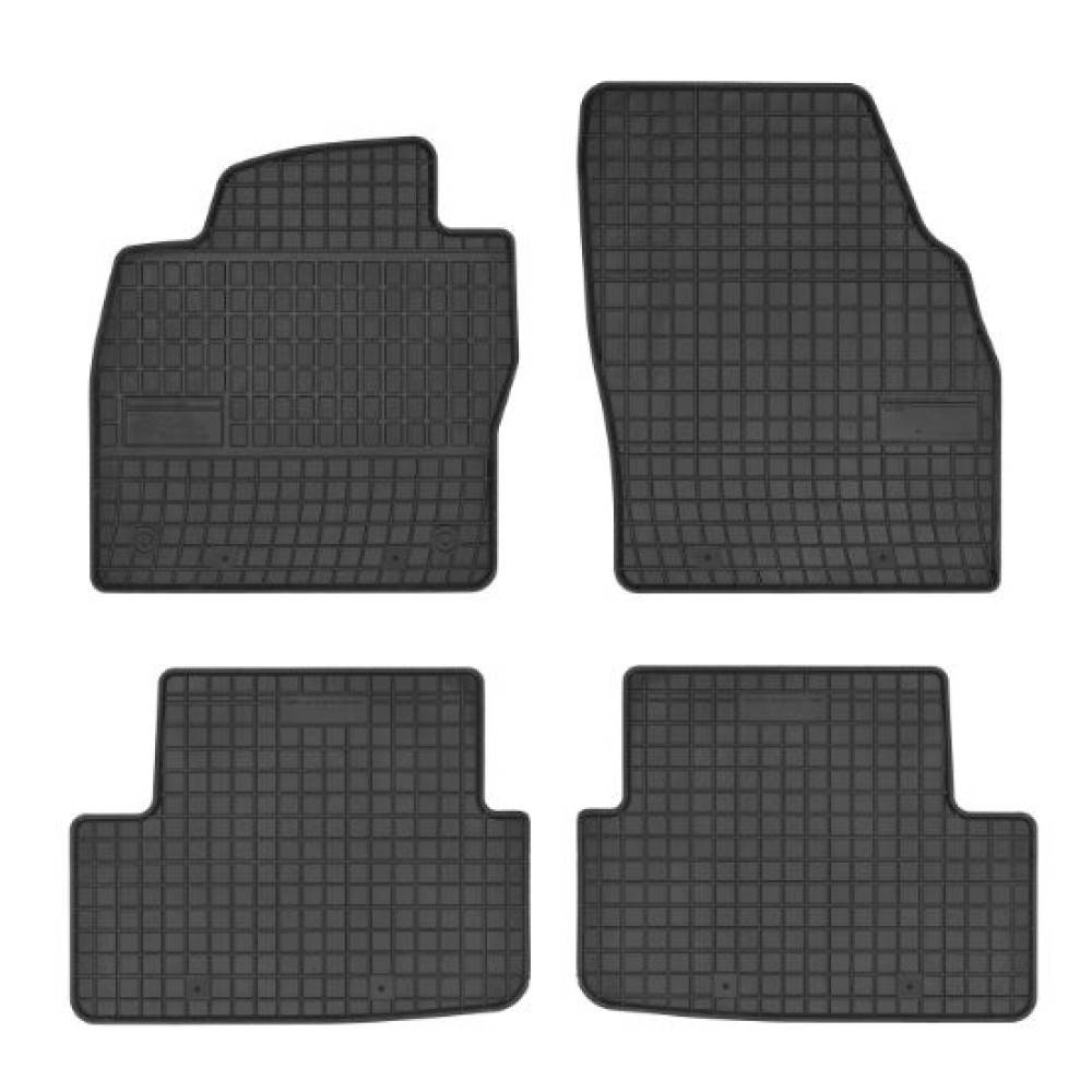 Car rubber floor mats black VW POLO (2017-...) NEGRO