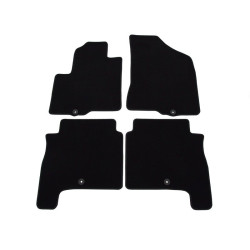 Alfombrillas textiles negras para coche HYUNDAI SANTA FE II (5 plazas) (2006-2010) LUXUS
