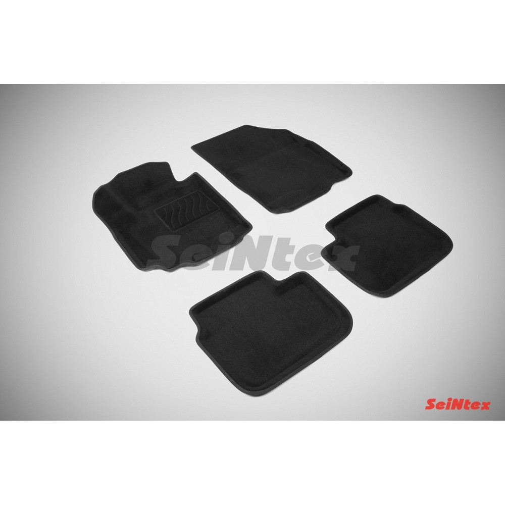 Car textile mats black 3D SEINTEX SUZUKI SX-4 II (2013-...)