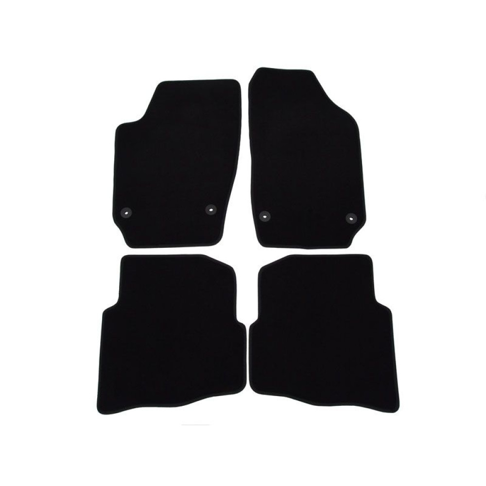 Car textile mats black VW POLO (2002-2009) LUXUS