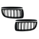 Front grills black gloss BMW 3 E90/E91 Pre-facelift Double Stripe M Design Piano Black (2005-2008)