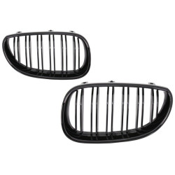 Front grills black gloss BMW 5 E60/E61 Double Stripe Piano Black (2003-2010)