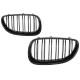 Front grills black gloss BMW 5 E60/E61 Double Stripe Piano Black (2003-2010)
