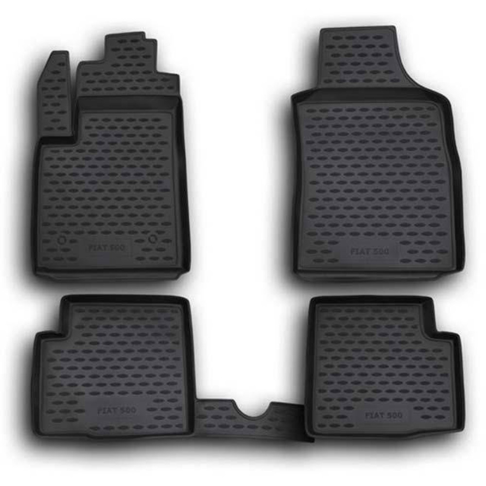 Car rubber floor mats black NOVLINE FIAT 500 (2007-...)
