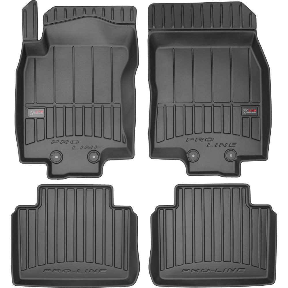 Car rubber floor mats black NISSAN X-TRAIL III (2014-...) 3D FROGUM