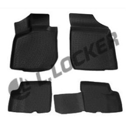 Car rubber floor mats black 3D DACIA LOGAN I (2004-2012)