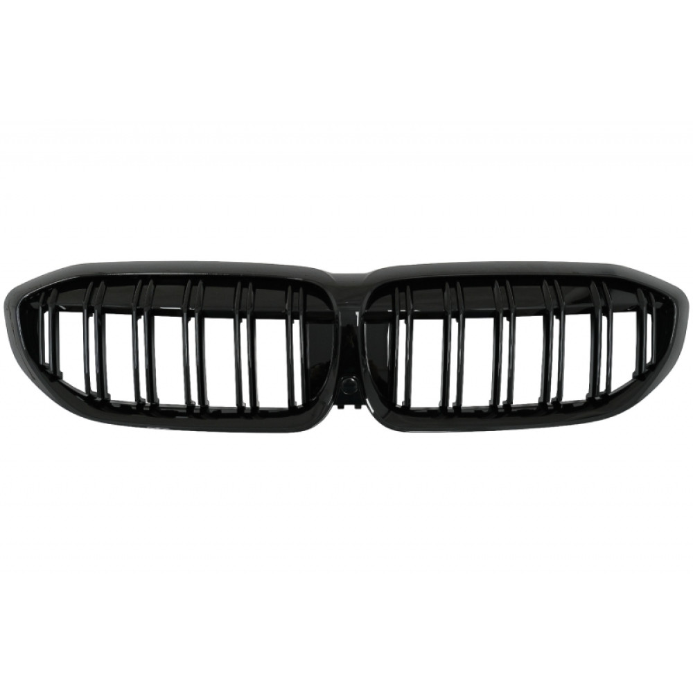 Front grill black gloss BMW 3 G20/G21 Double Stripe Piano Black Gloss (2019-...) 40430