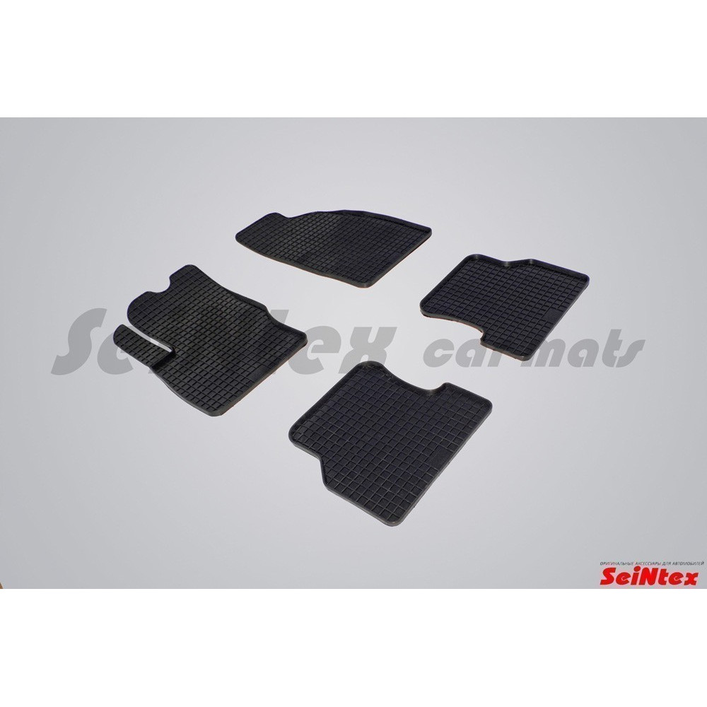 Car rubber floor mats black SEINTEX *STK* FORD FOCUS II (2004-2011)