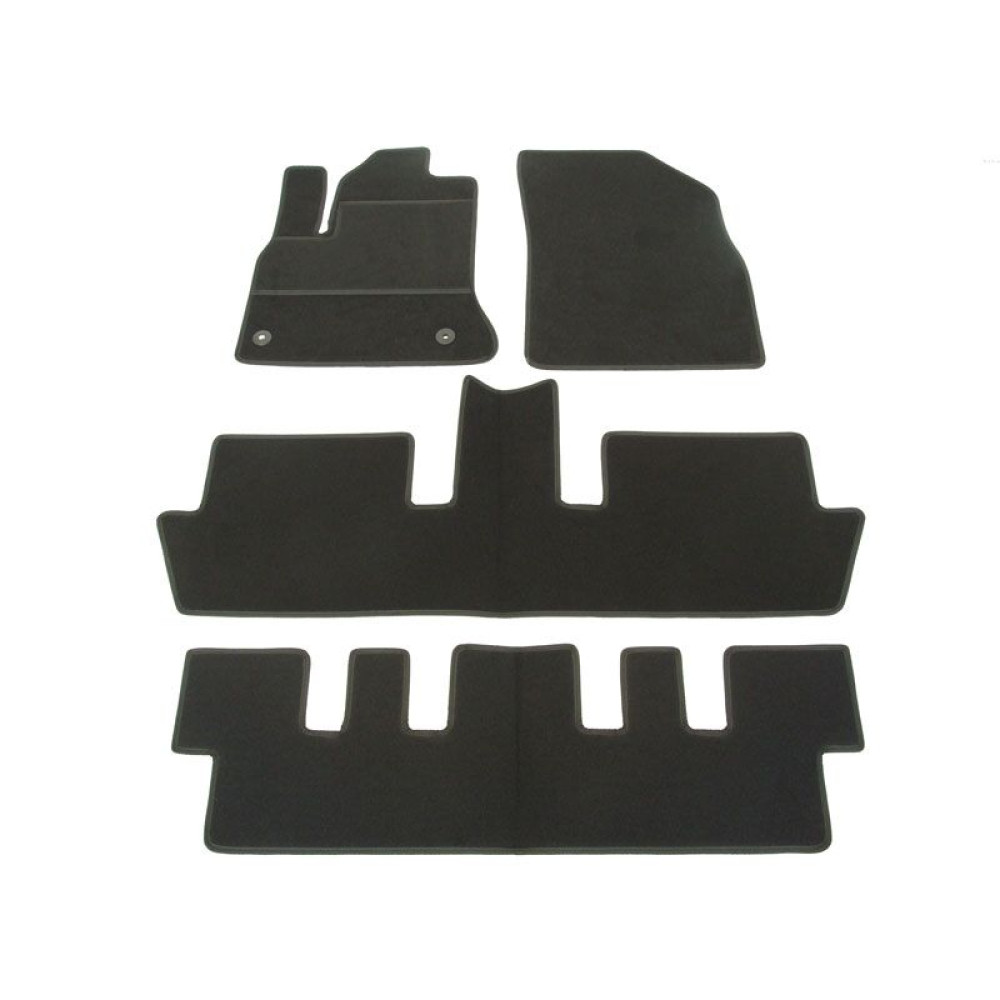 Car textile mats black CITROEN C4 Picasso (7s.) (2006-2013) ELEGANT