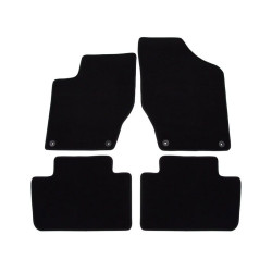 Alfombrillas textiles negras para coche PEUGEOT 308 (2007-2013) LUXUS