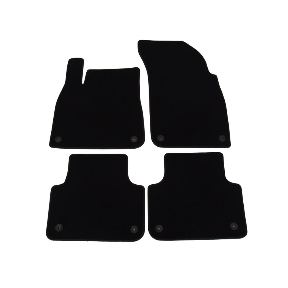 Car textile mats black AUDI Q7 II (2015-...) LUXUS