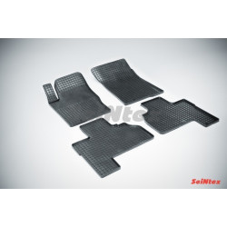 Car rubber floor mats black SEINTEX *STK* SSANGYONG ACTYON (2007-2011)