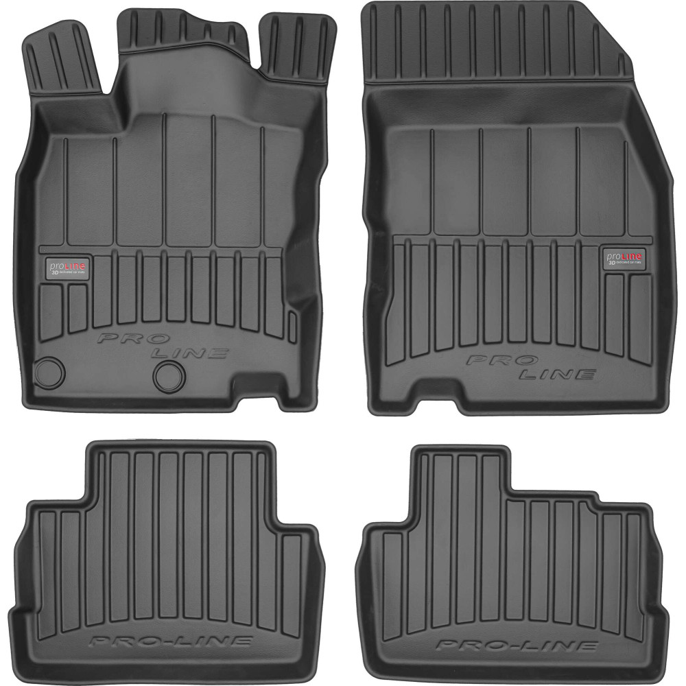 Car rubber floor mats black  NISSAN QASHQAI II (2014-...) 3D FROGUM