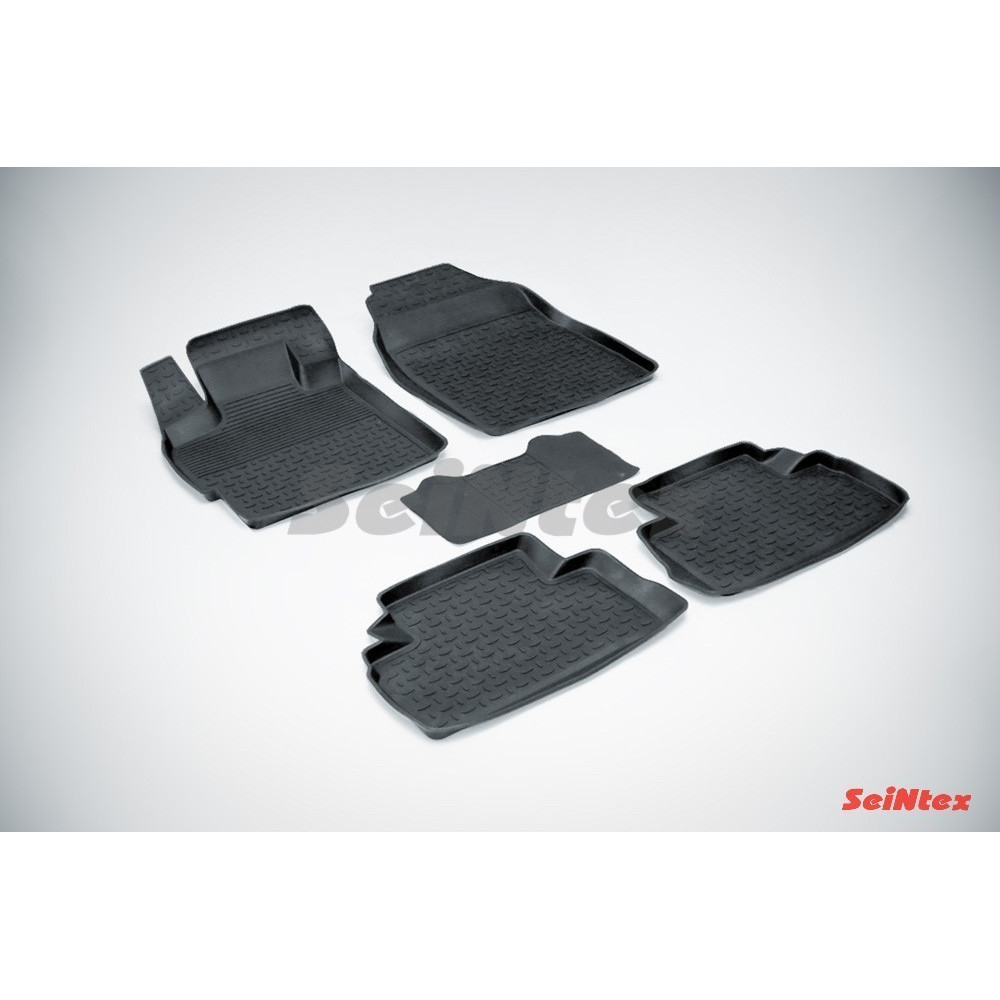 Car rubber floor mats black SEINTEX *BORT* MAZDA CX-7 (2006-2009)