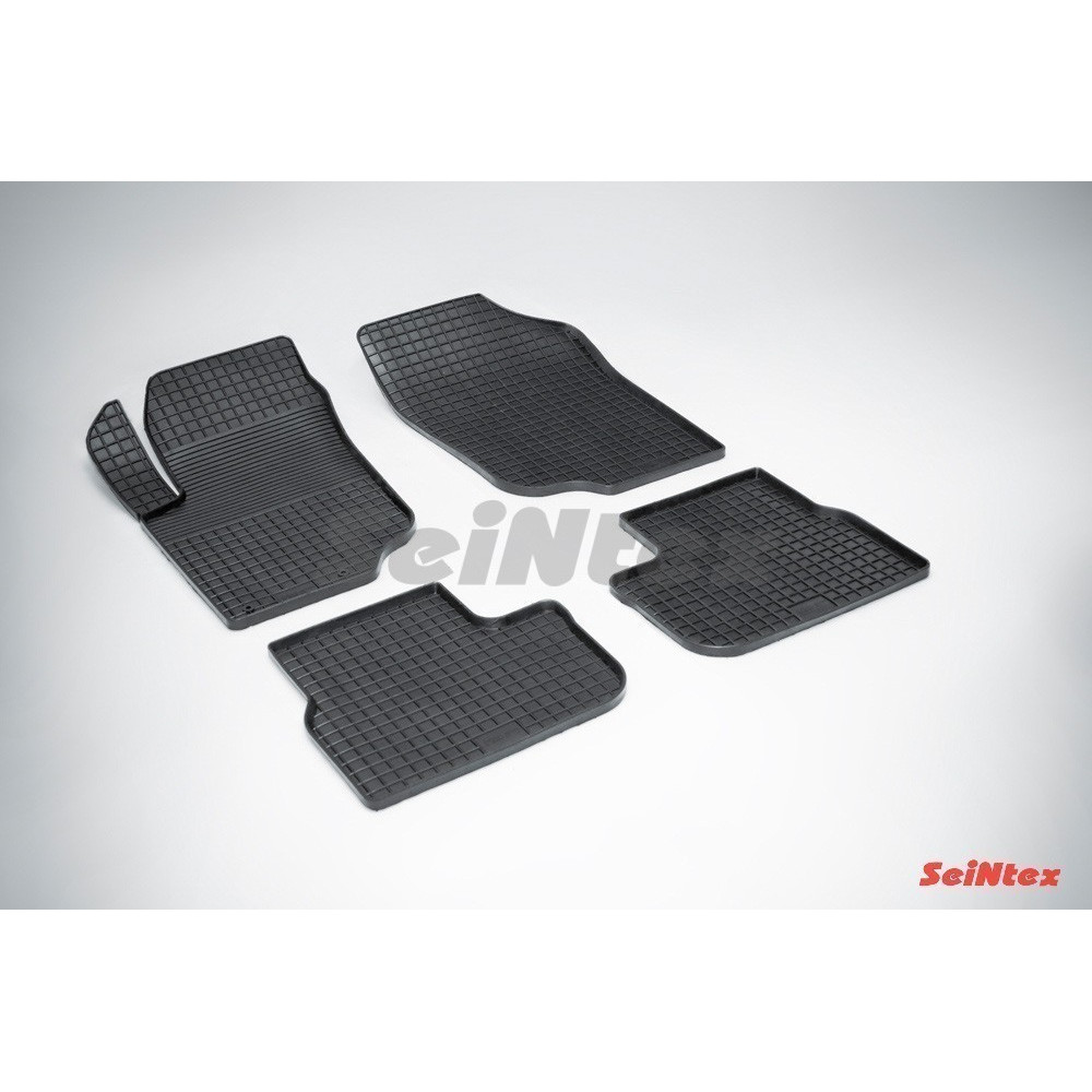 Car rubber floor mats black SEINTEX *STK* PEUGEOT 207 (2007-2013)