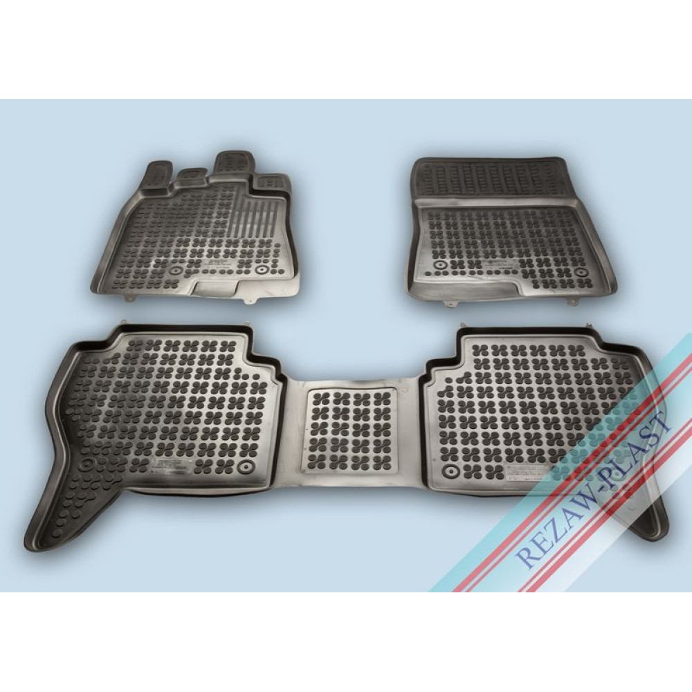 Car rubber floor mats black MITSUBISHI PAJERO IV (2006-...) 202308