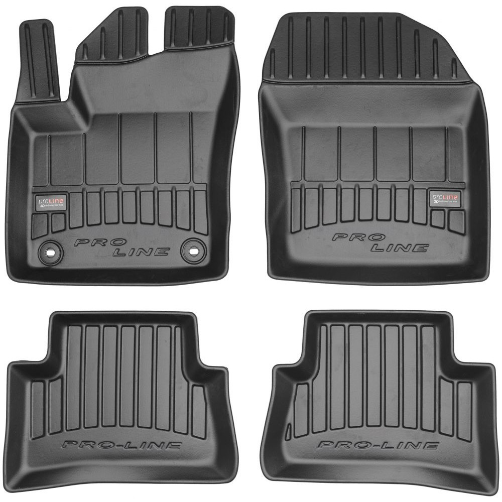 Car rubber floor mats black TOYOTA C-HR (2016-...) 3D FROGUM