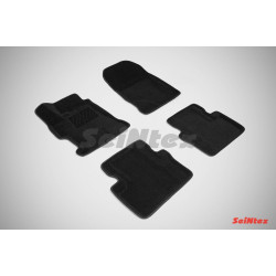 Alfombrillas textiles para coche negras 3D SEINTEX HONDA CIVIC Sedán (2012-2017)