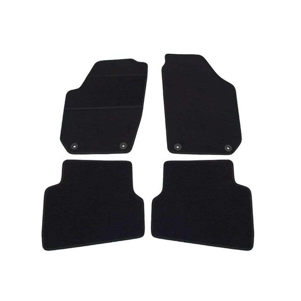 Car textile mats black SKODA FABIA II (2007-2014) ELEGANT