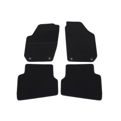 Alfombrillas textiles negras para coche SKODA FABIA II (2007-2014) ELEGANT