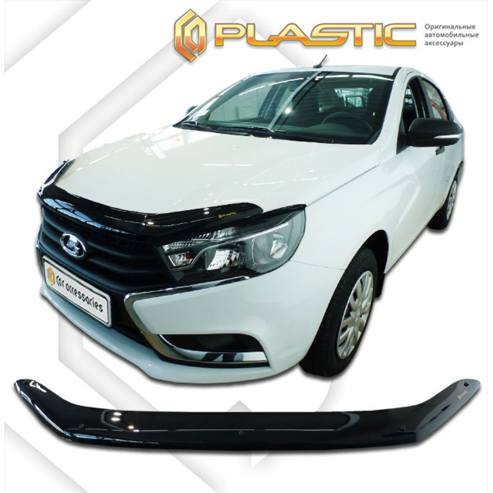 Hood guard black LADA VESTA (2015-...) CA-PLASTIC
