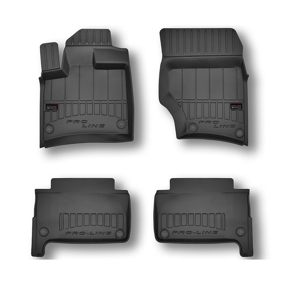 Alfombrillas de goma negras para coche AUDI Q7 (2006-2015) 3D FROGUM