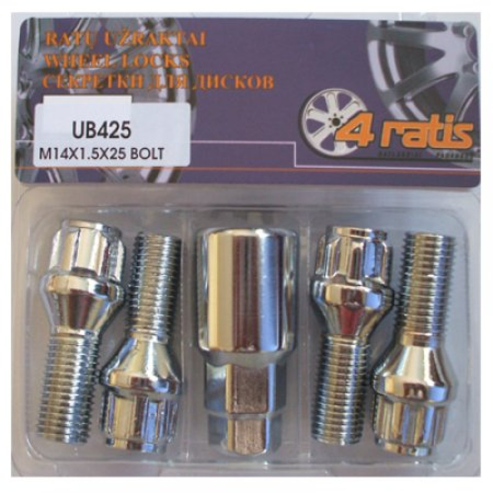 Locking wheel bolt 12x1.5x29mm conical (BIMECC) UB130