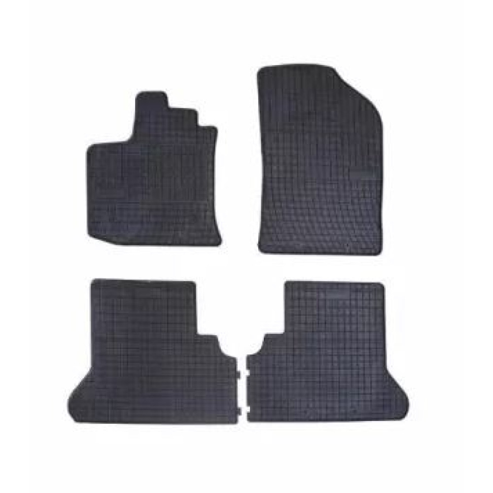 Car rubber floor mats black DACIA DOKKER (5s.) (2012-...) NEGRO